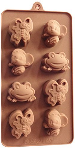Amazon Vendor 8 Cavities Butterfly Bee Frog Nonstick Silicone Mould