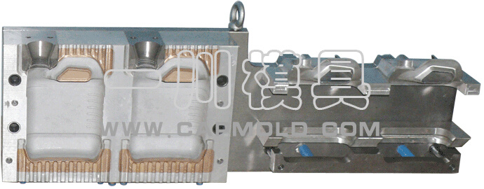 2 Cavities Blowing Mould with Automatically Deflashing for Plastic Mould