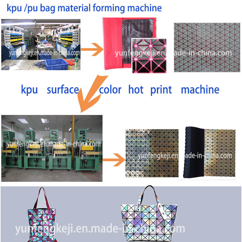 Kpu PU Bag Surface Color Transfer Hot Press Machine