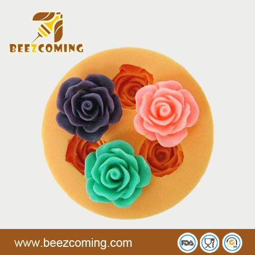 Kitchen Ware Rose Shape Slicone Chocolate Mould