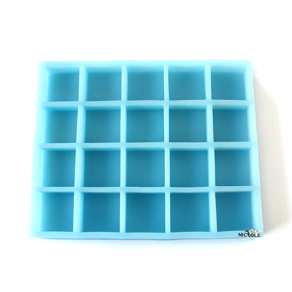 R0406 Large Square 20 Cavity Silicone Soap Molds