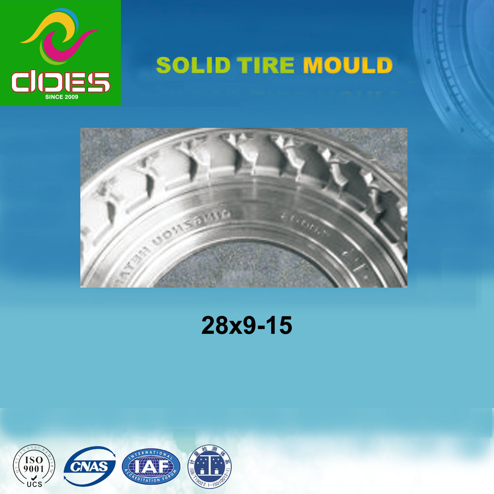 28X9-15 Solid Tubeless Tyre Mould