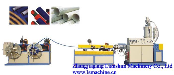 CE/SGS/ISO9001 PE PVC Single Wall Corrugated Pipe Machine