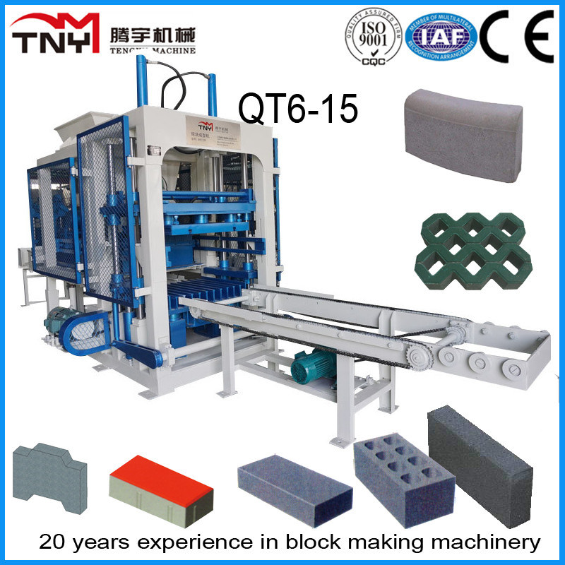 Qt4-15 Full Auto Hydraulic Brick Making Machine From Tny China