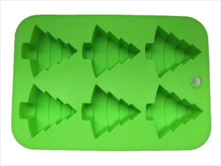 Christmas Tree Silicone Muffin Mould (AI-K109)