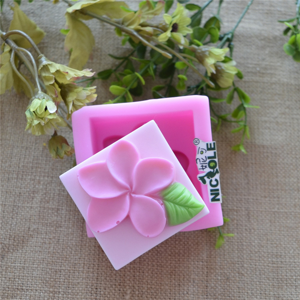 R0020 Nice Flower Square Silicone Molds for Soap, Budding, Jelly
