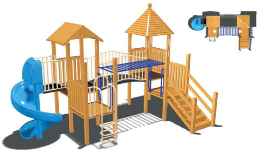 2014 New Design Wooden Outdoor Playground Equipment for Kid (TY-9074A)
