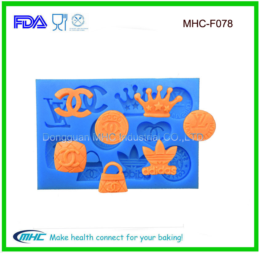 New Design Brand Theme Silicone Cake Baking Mould for Fondant