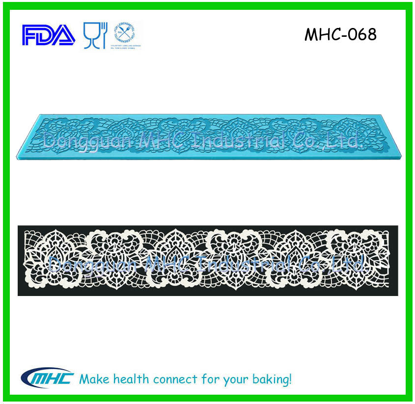 Long Silicone Lace Mat Cake Mould Isomalt Mold