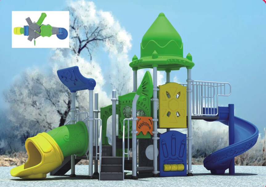 2015 Hot Selling Outdoor Playground Slide with GS and TUV Certificate (QQ14024-1)