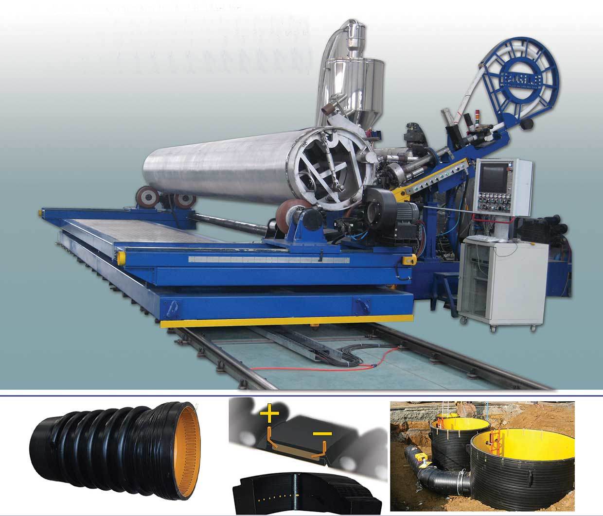 HDPE Profiled Pipes Machine