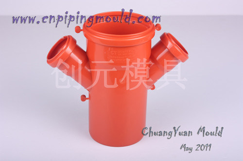 PP Double Branch Tee Fitting Mold