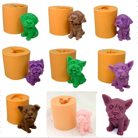 R0518-26 Cartoon Dog DIY Gift Chocolate Mold Baby Doll Resin Silicon Mould Small Candle Forms