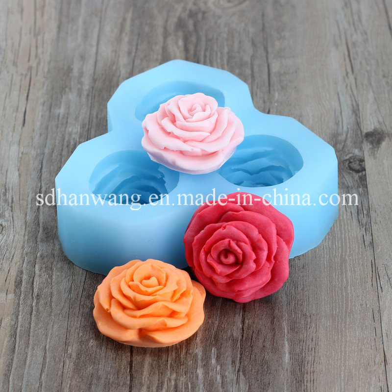 3D Flower Silicone Soap Moulds Silicone Flower Moulds of Soap 3 Flower a Tray Nicole H0194