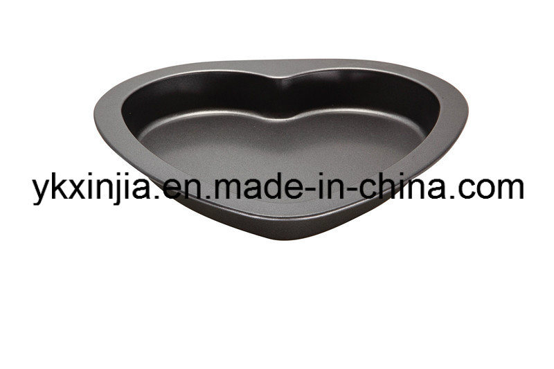Kitchenware Carbon Steel Heart Shape Cake Pan with Non-Stick Coating