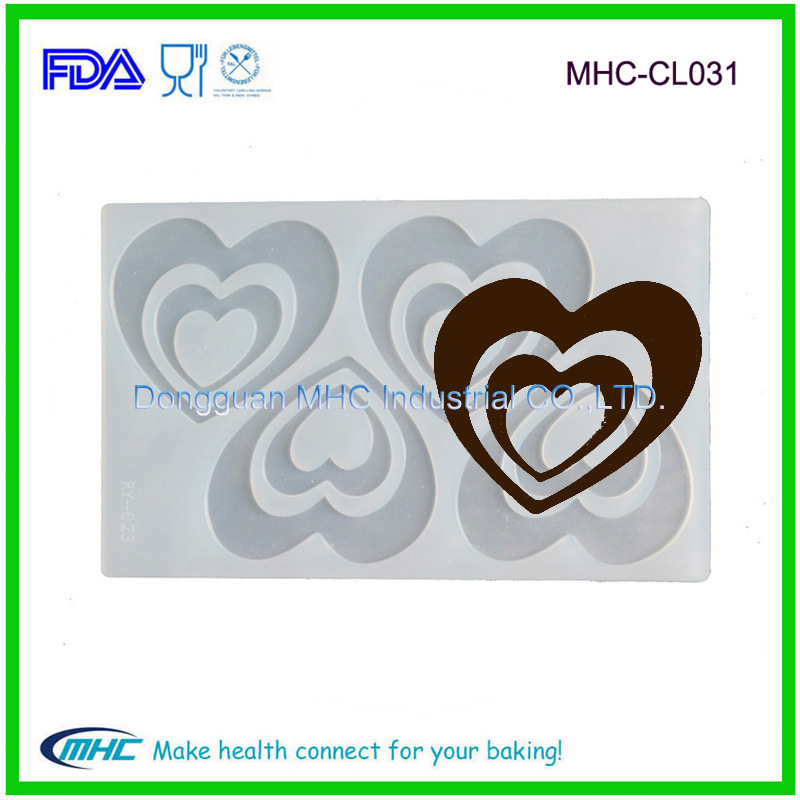 Food Grade Heart Shape Series Silicone Chocolate Mold for Sugarcraft