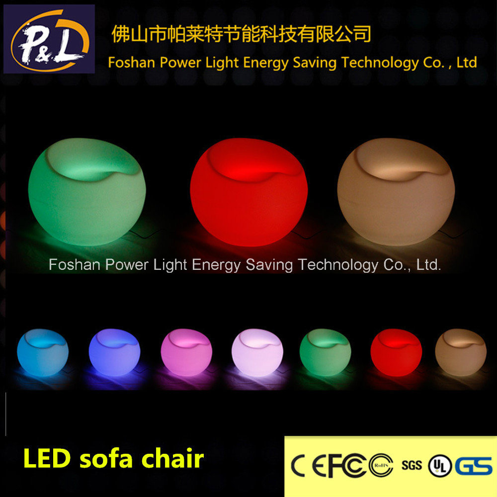 Rotational Moulding Home Furniture PE Material LED Apple Chair
