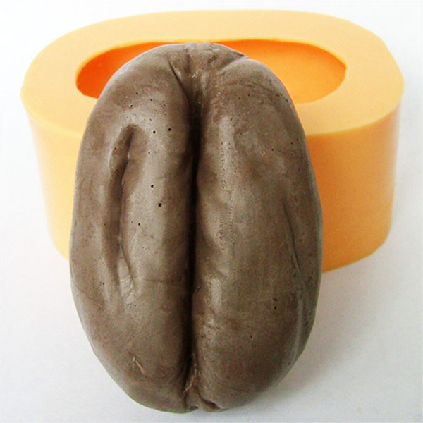 R0633 Handmade Silicone Soap Mold Coffee Bean Shaped