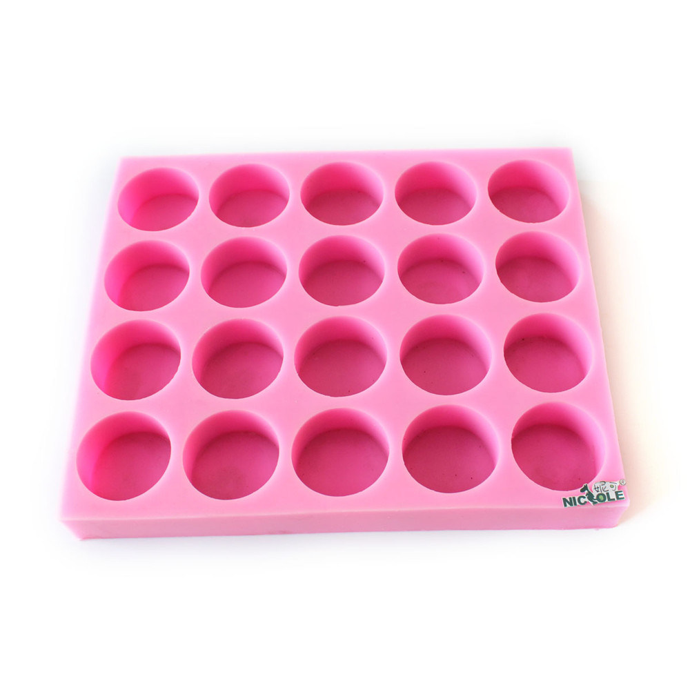 Multi Cavity Round Silicone Soap Mould Large Size Heavy Duty Natural Silicon Soap Molds R0409