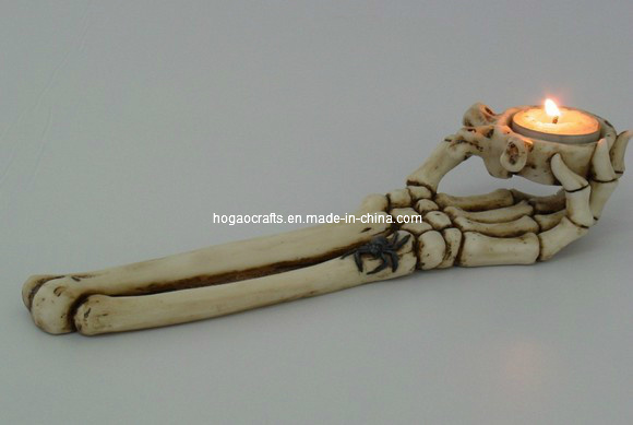 Resin Halloween Death Skeleton Hand Candler Holder