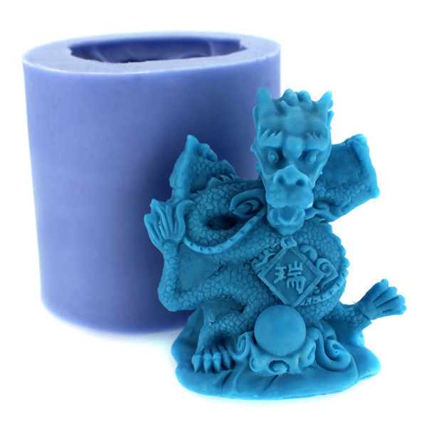 R1108 Chinese Dragon Shape Silicone Mould for Candle