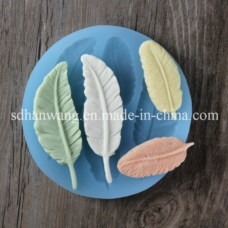Silicone Fondant Molds Leaf Feather Shape for Cake Decoration F0807