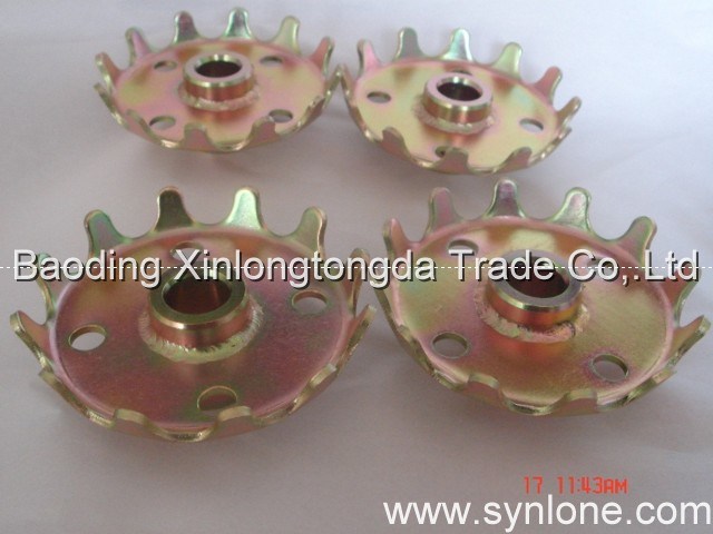 Stamped and Welded Parts with Colored Zinc Plating