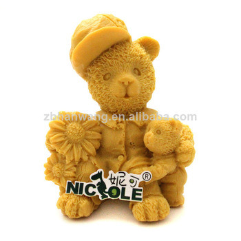 3D Bear Silicone Soap Mould Nicole Animal Candle Mold R0590