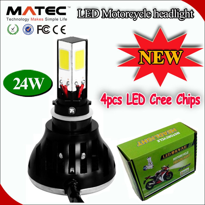 2015 Hot Sell 4PCS LED Chips Motorcycle LED Headlight 2200lumen 24-25watt