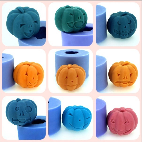 Handmade Silicone Candle Mold for Halloween Pumpkin DIY Candle Moulds