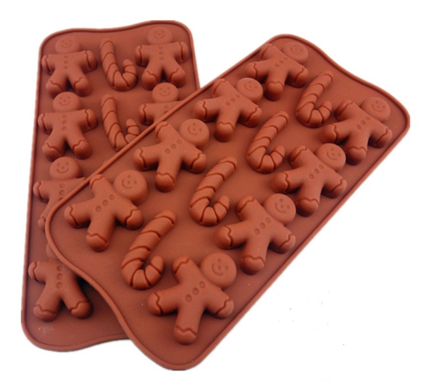 Silicone Gingerbread Man Chocolate Mold (MA-1165)