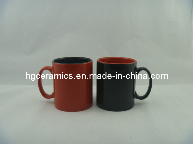 10oz Coffee Mug, 10oz Ceramic Mug, 10oz Two Tone Color Mug