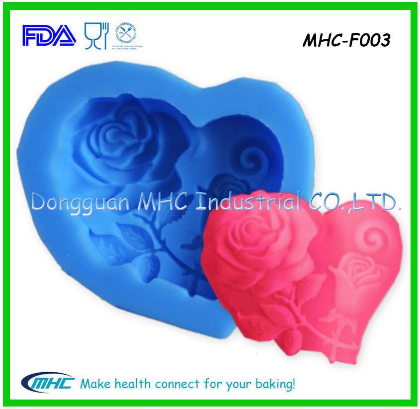 Heart Pattern Silicone Fondant Mold with High Quality