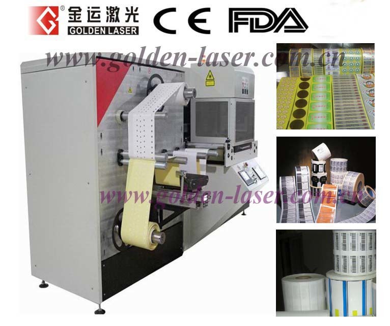 Auto Feeding Laser Roll to Roll Printing Label Cutting Machine (No need Mould)