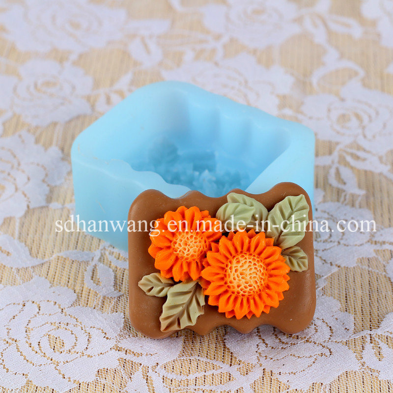 Handmade Silicone Molds for Soap Making Sunflower Shape R0167