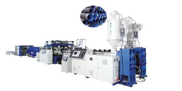 PE PP PVC Double Wall Corrugated Pipe Extrusion Line