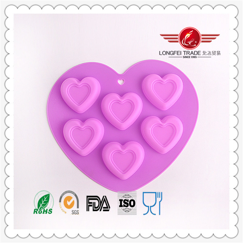 Wholesale Heart Silicone Cake Mould Baking Moulds