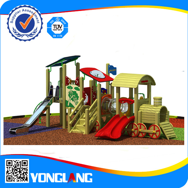 Hot Selling ISO, GS Proved Factory Price with Tube Slide Wooden Playground in Playground