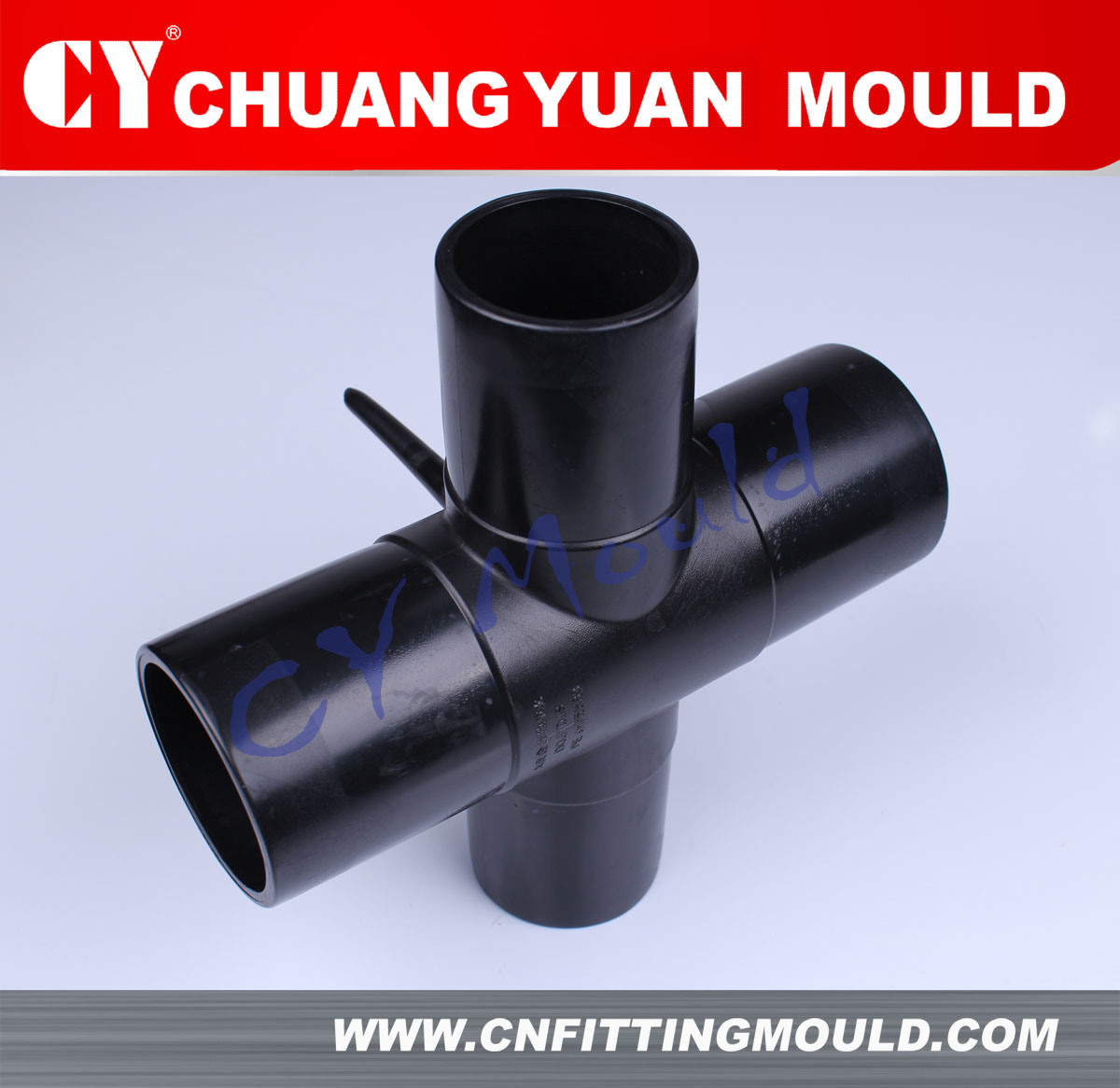 Plastic HDPE Fusion Cross Pipe Fitting Mold