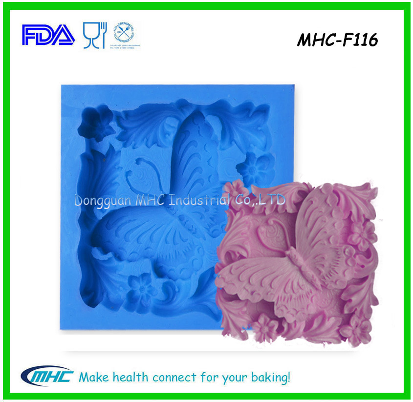 Butterfly Pattern 3D Silicone Mold for Fondant Cake Decorating
