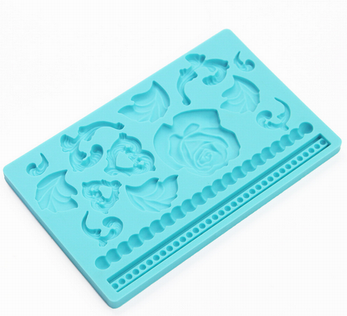Eco-Friendly Rose and Leaf Silicone Cake Mould