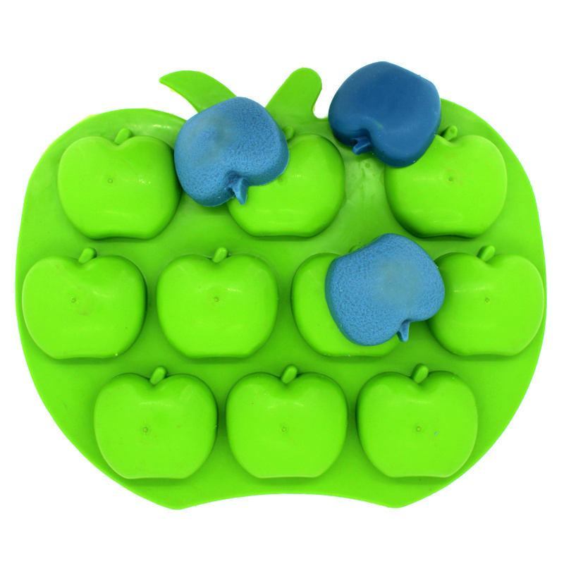 Apples Food Grade Silicone Ice Cube Tray Molds for 2015 Wholesale Bc0016