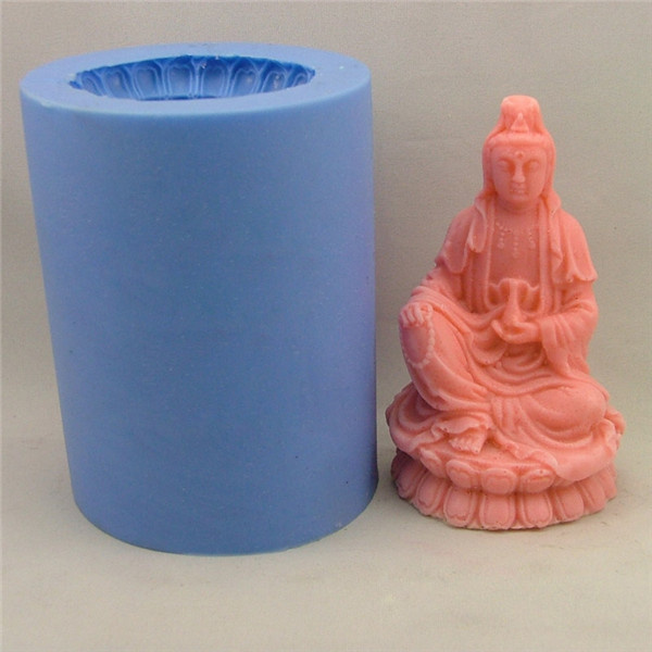 Guanyin Bodhisattva Silicone Decoration Candle Mould