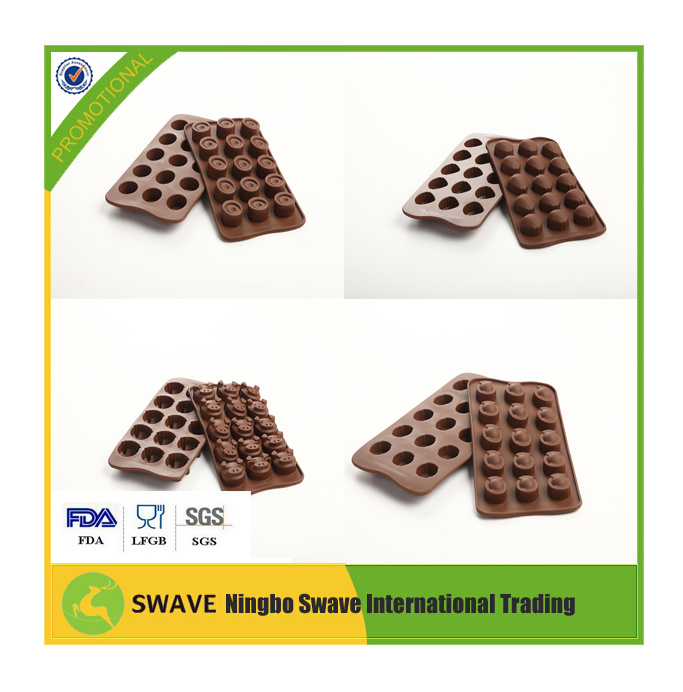 FDA Approved Multi Shapes Silicone Baking Mold for Chocolate, Jelly, Candy - 15pieces, Baking Mould, Bakeware Tools
