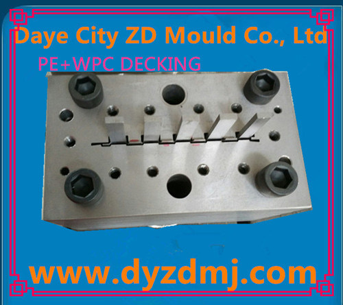 High Polish HDPE+PVC Plastic Extrusion Decking Profile for Die