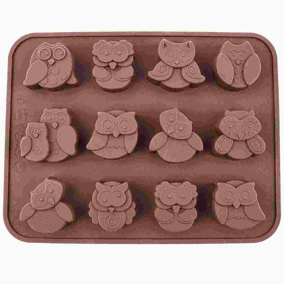12 Owls Silicone Cake Bread Chocolate Jelly Candy Baking Mould