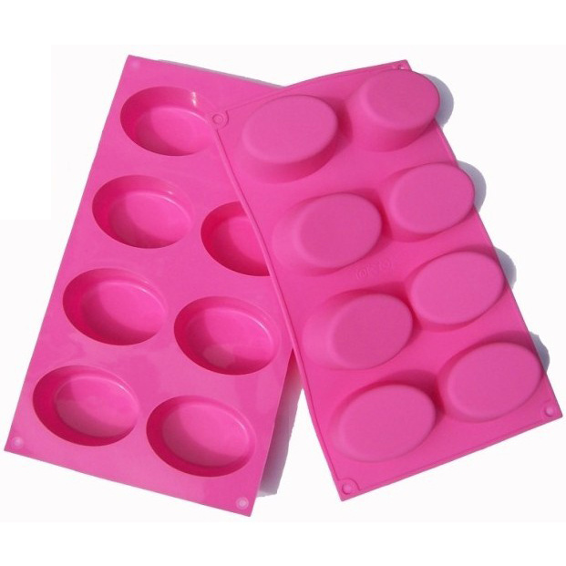 Oval Shaped Silicone Mold for Soap, Cake and Ice Cube., etc (mic-039)