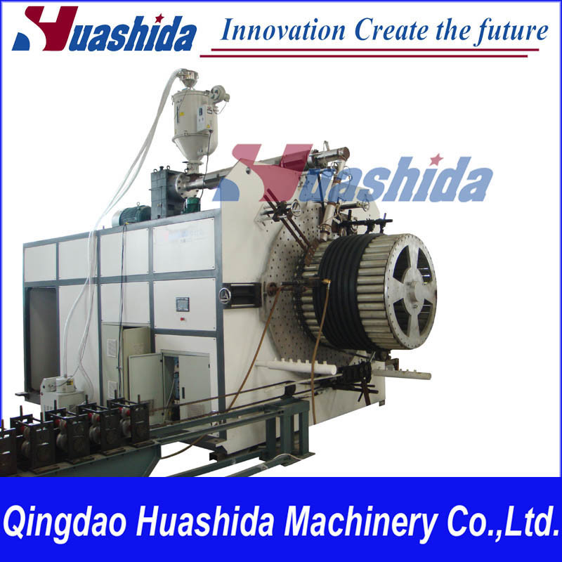 Sewer Pipe Production Line / Double Wall Steel Reinforce Winding Pipe Extrusion Line