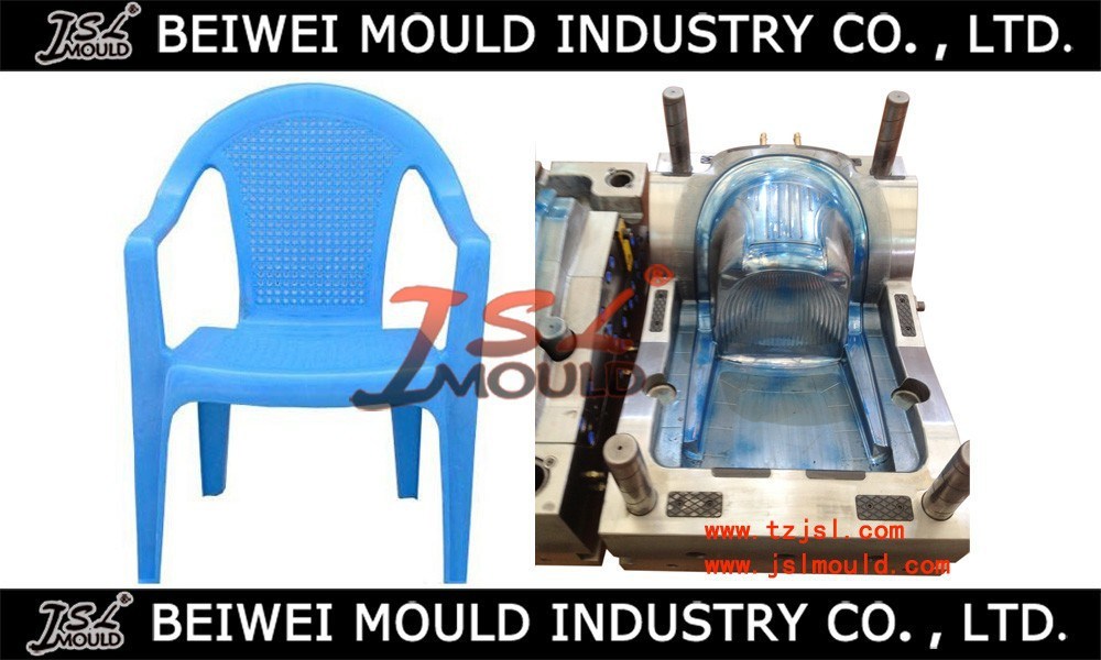 Injection Custom Rattan Imitation Plastic Chair Mould with Arm