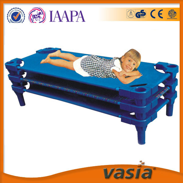 Single Bed Design Factory Safety Plastic Cloth Furniture Children Bed for Kindergarden